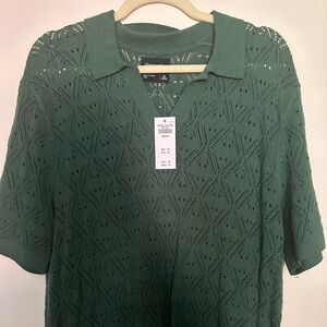 NWT Abercrombie Crochet Polo